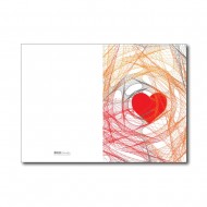 Foldet kort HEART orange