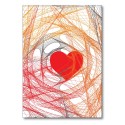 Foldet kort HEART orange
