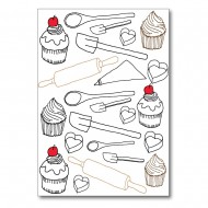 Foldet kort CAKE